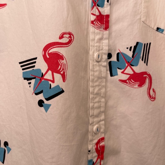 Broken Threads | NWOT Flamingo Button Up Shirt - Picture 7 of 8